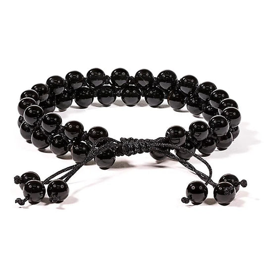 Armband Doppelt - Schwarzer Achat