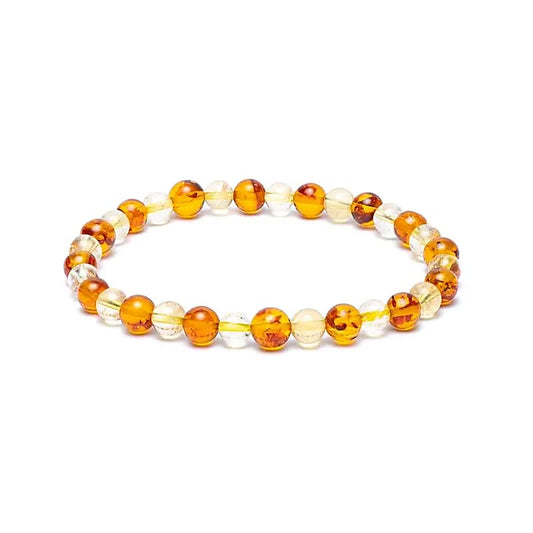Armband "Bernstein und Citrin" 6mm