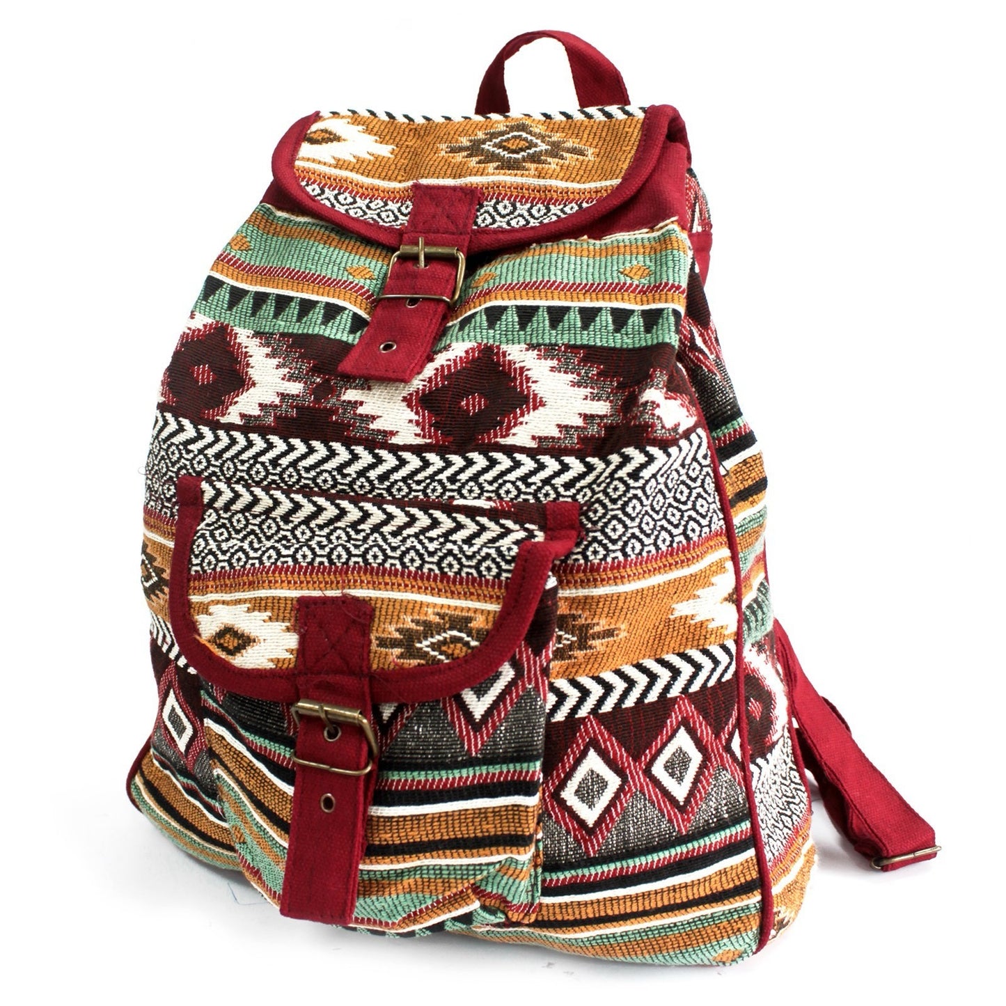 Jacquard Rucksack – Natürlich &amp; Einzigartig - Braun