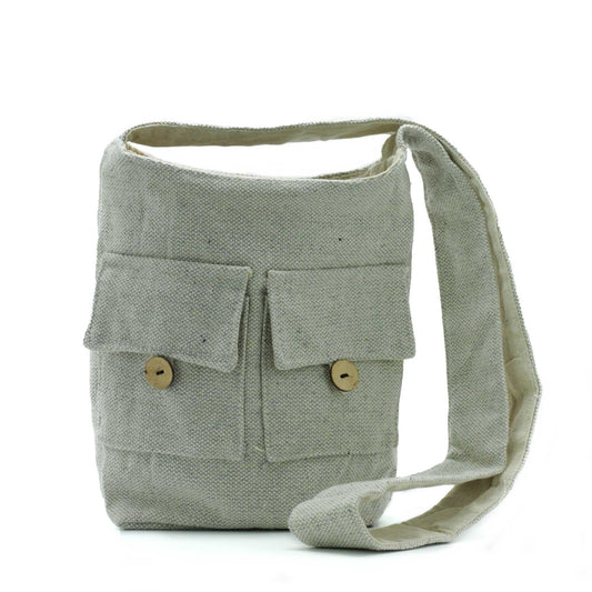 Fickväska i Bomull - Sten, 26cm