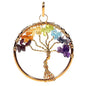 Edelsteinanhänger "Chakra-Baum des Lebens" Rund