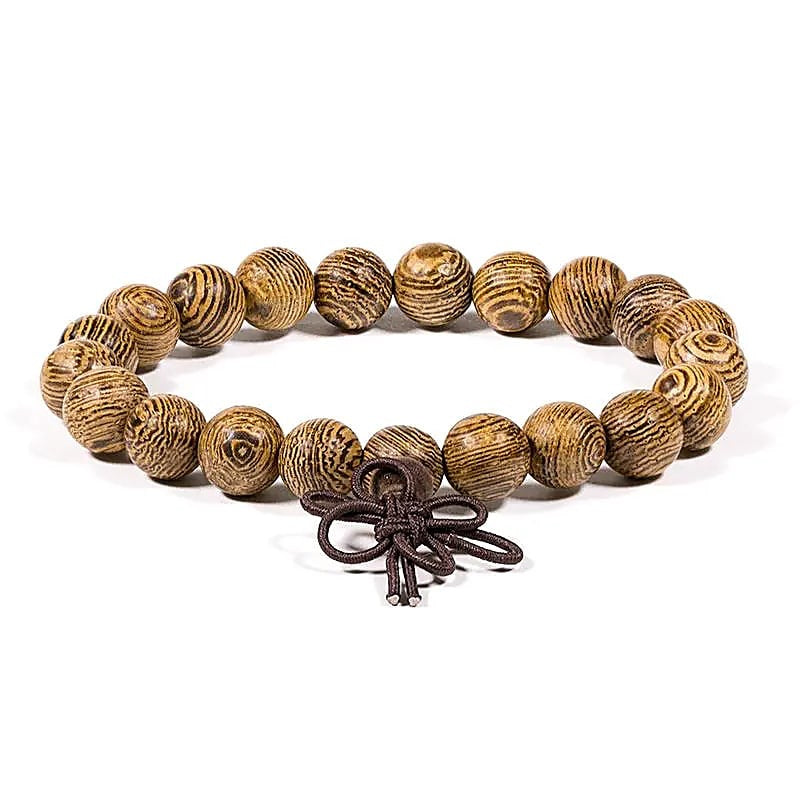 Mala Armband aus Wengéholz 8mm – elastisch &amp; natürlich