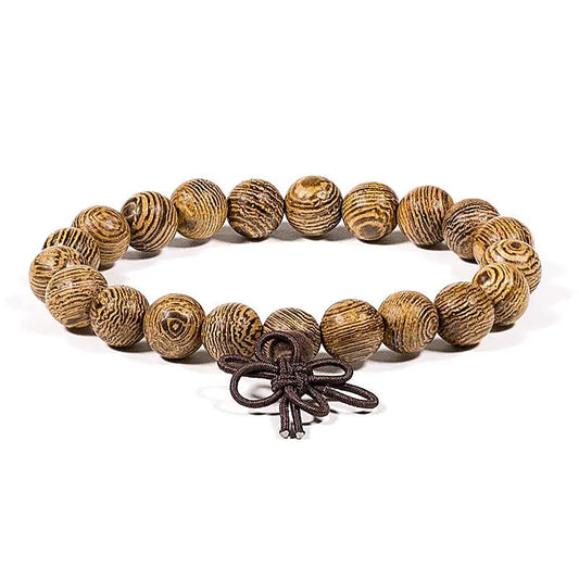 Mala Armband aus Wengéholz 8mm – elastisch &amp; natürlich