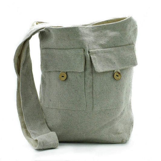 Fickväska i Bomull - Sten, 36cm