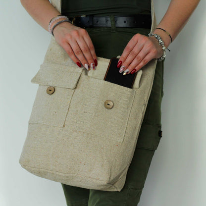Cotton Pocket Bag - Lavender, 36cm