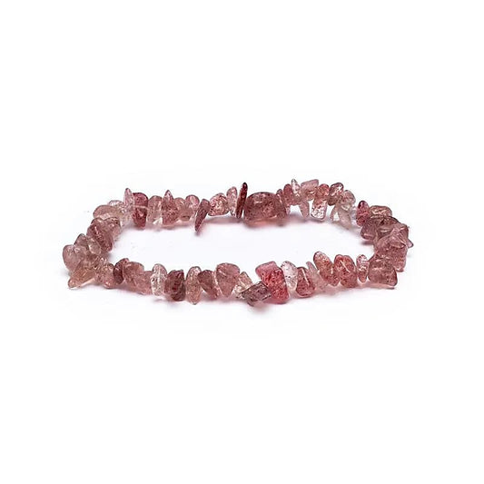 Armband "Splitter" - Erdbeerquarz
