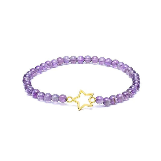 Armband Amethyst mit Sternanhänger