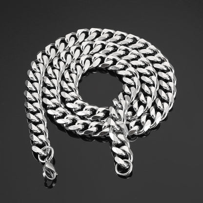 Linkchain necklace – stainless steel, silver