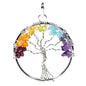 Edelsteinanhänger "Chakra-Baum des Lebens" Rund