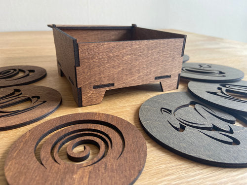 Aufbewahrungsbox für Untersetzer 110 x 110 x 60 mm