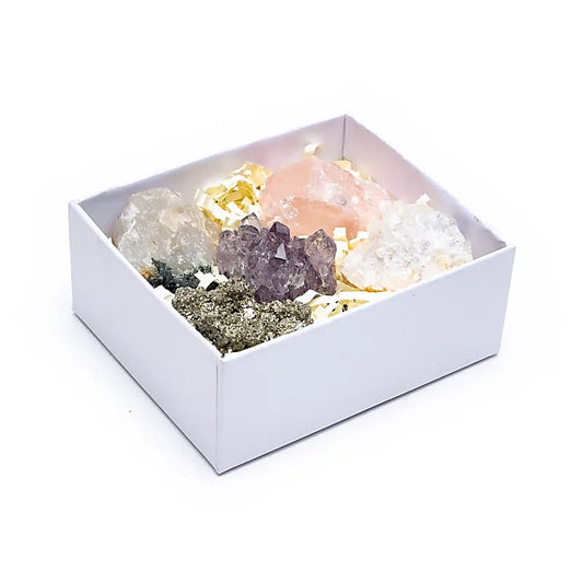 Geschenkset mit 5 rohen Edelsteinen