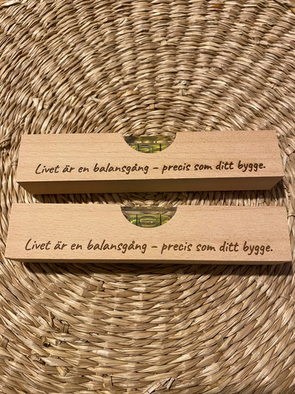 Mini-Wasserwaage mit persönlicher Gravur