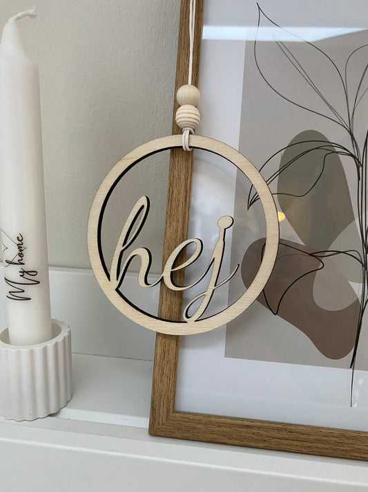 🌿 „Hej“-Hänger aus Holz – Stilvolle Begrüßung für dein Zuhause! 🏡