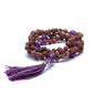 Mala "Rudraksha & Amethyst" 108 Perlen