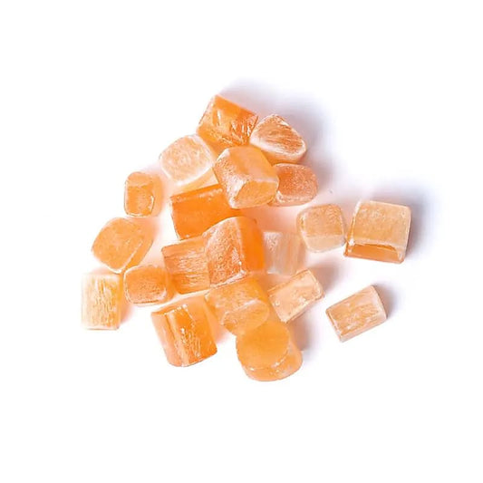 Oranger Selenit, A-Qualität - Trommelsteine ​​