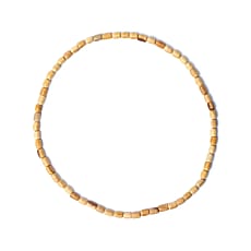Palo Santo-Röhrenperlen-Halsband Elastisch