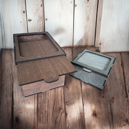 Box mit Schiebedeckel - geölt - verschiedene Größen