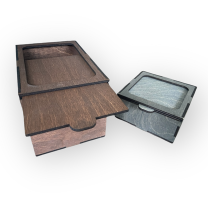 Box mit Schiebedeckel - geölt - verschiedene Größen