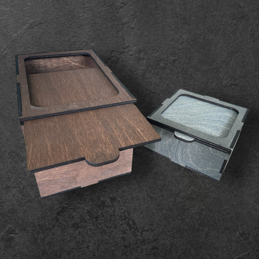 Box mit Schiebedeckel - geölt - verschiedene Größen