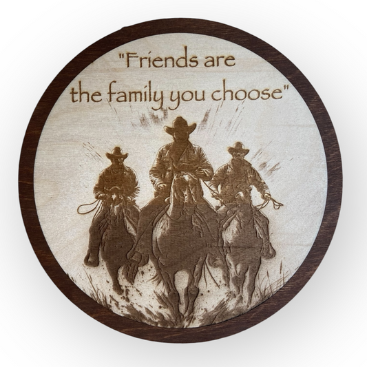 Wanddekoration „Friends are the Family you choose“