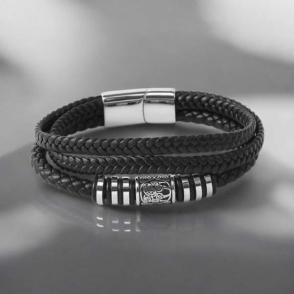Leder Armband "Wolfsklaue-tripple"