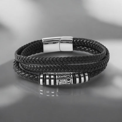 Leder Armband "Wolfsklaue-tripple"