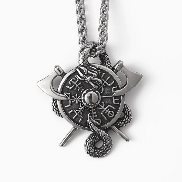 Halskette "Viking Vegvisir Schutzamulett"