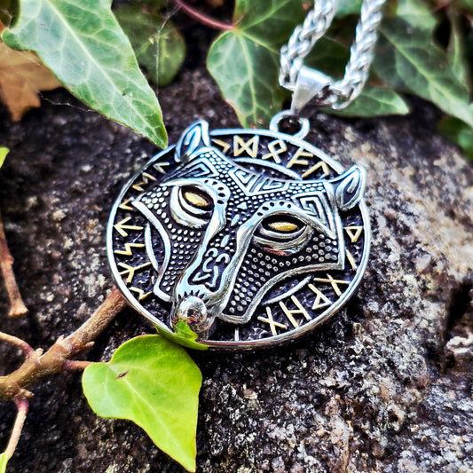 Guardian-Halsband "Fenrir & Runor"