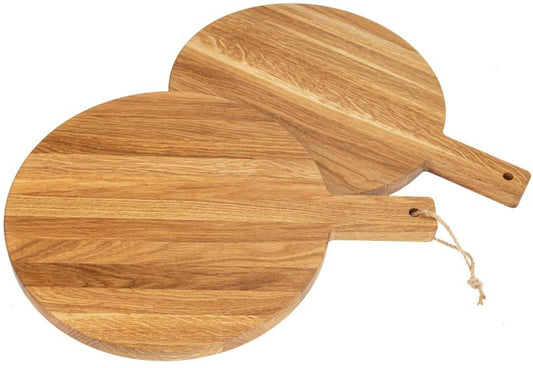 Pizzabrett aus geölter Eiche mit Griff – 40x30cm 
