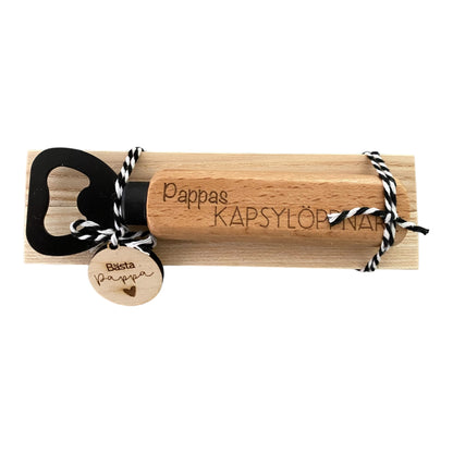Personalisierter Flaschenöffner mit Gravur – Ein stilvolles und praktisches Geschenk – FSC®-lackierte Buche